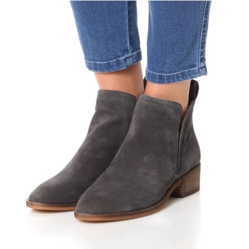 Dolce Vita Tessey Gray Suede Booties